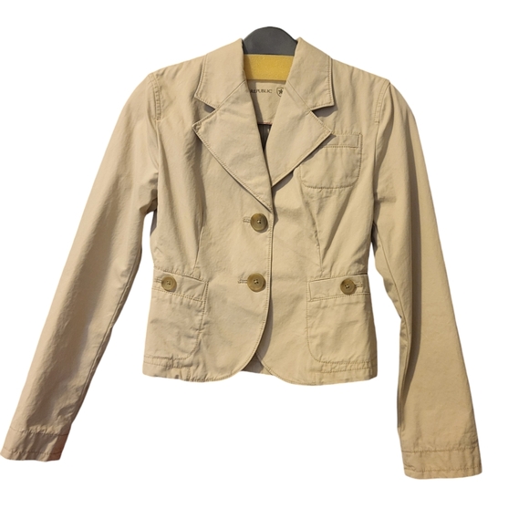 Banana Republic Jackets & Blazers - Banana Republic Women's Khaki Blazer Jacket - Petite XS